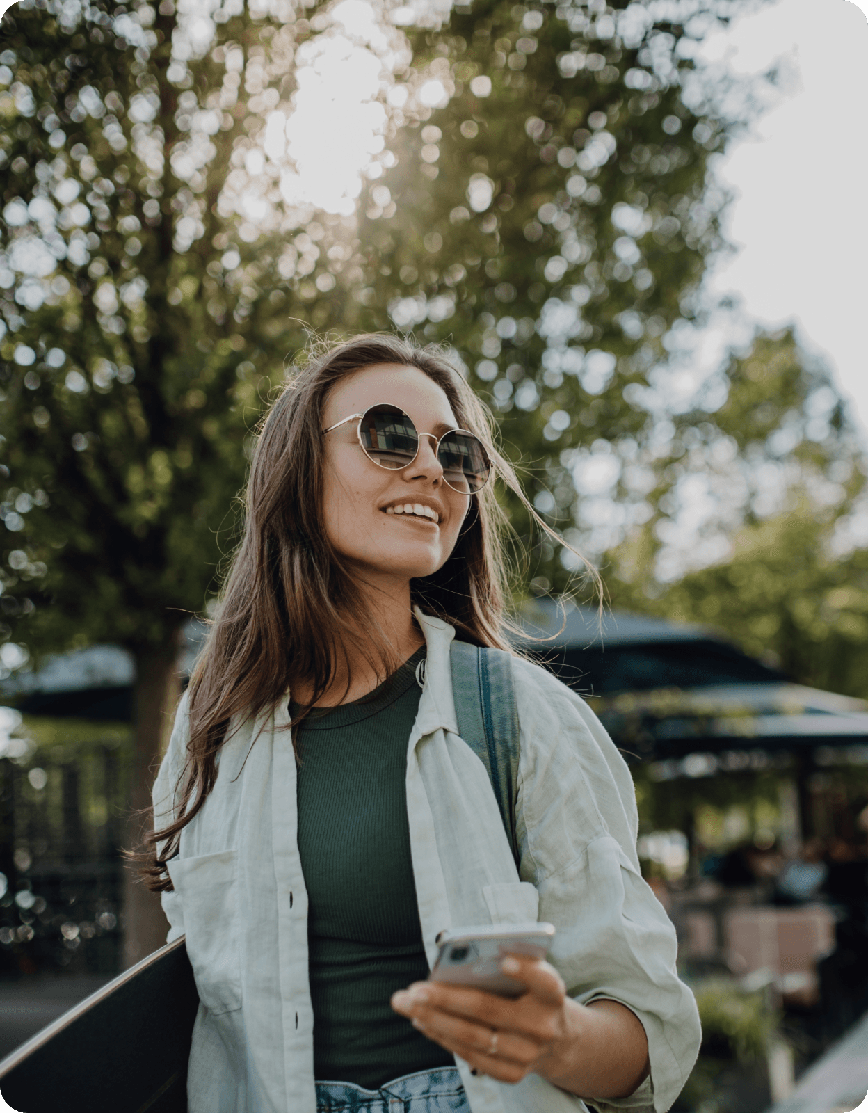 woman smiling